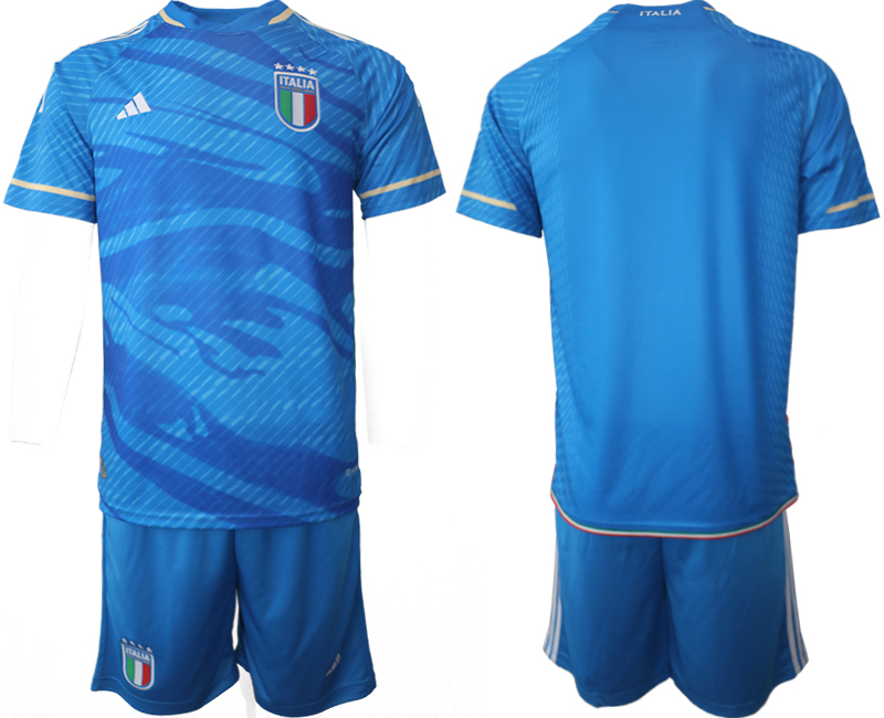 Men 2023-2024 Italy home soccer jersey->italy jersey->Soccer Country Jersey